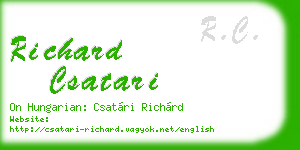 richard csatari business card