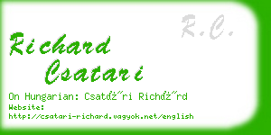 richard csatari business card
